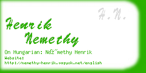 henrik nemethy business card